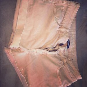 American eagle salmon colored jean shorts